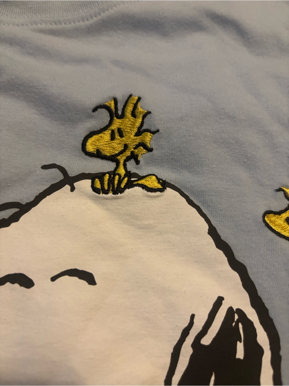 Peanuts Light Blue Snoopy & Woodstock Short Sleeve Tee - Picture 3 of 3